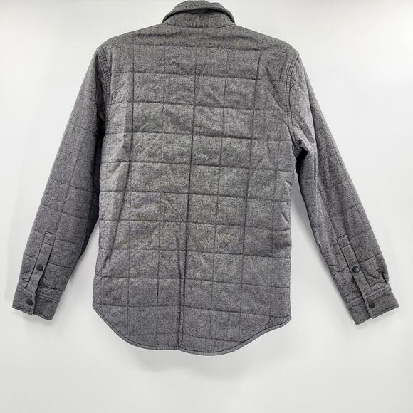 Bonobos Slim Fit Gray Quilted Shirt Jacket Shacket Long-sleeve Button-Up Men's S - Picture 2 of 8
